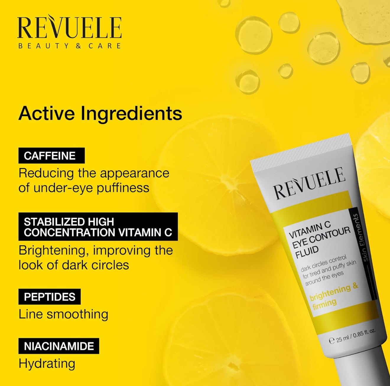 Revuele Vitamin C Eye Contour Fluid 25ml – Brightening, Firming & Anti-Dark Circles