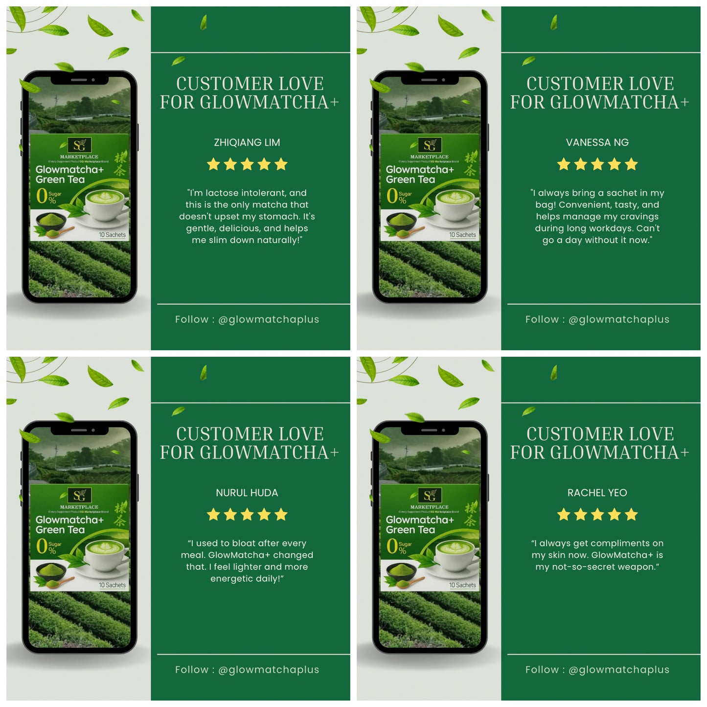 GlowMatcha+ 🍵 | Burn Fat 🔥 | Detox 🧼 | Boost Metabolism ⚡ | Curb Appetite ✨ | Zero Sugar 🚫🍬 | 100% Natural 🌿