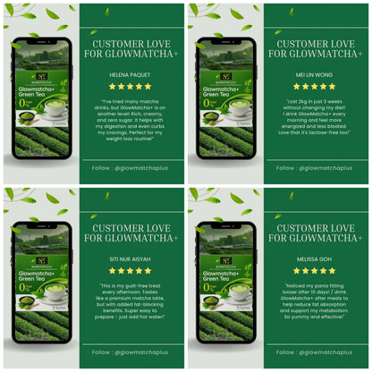 GlowMatcha+ 🍵 | Burn Fat 🔥 | Detox 🧼 | Boost Metabolism ⚡ | Curb Appetite ✨ | Zero Sugar 🚫🍬 | 100% Natural 🌿