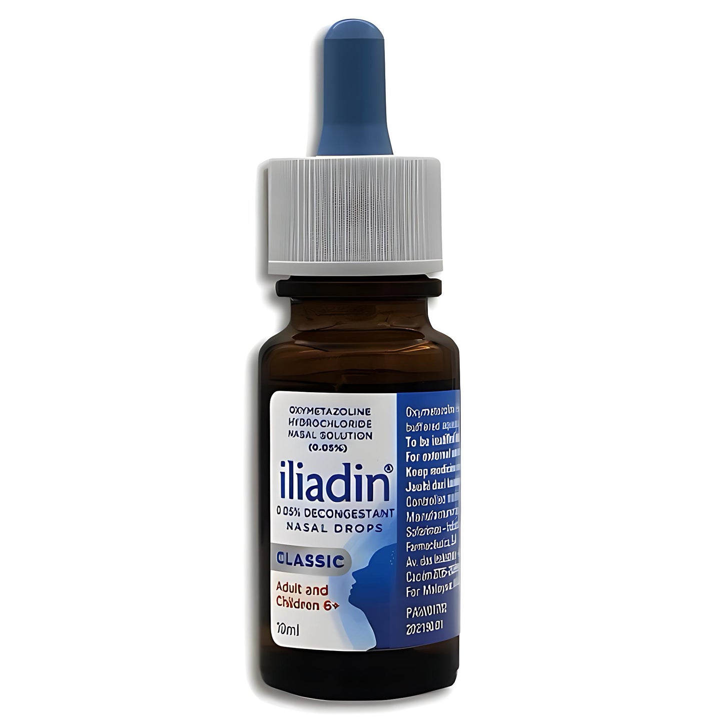 Iliadin Nasal Drops Classic 10ml – Fast Relief for Blocked Nose (6+ Years) & Adults