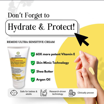 Remdii Sensitive Skin Cream 150ml | Paraben Free 🌸 Steroid-Free & Clinically Proven 🧴