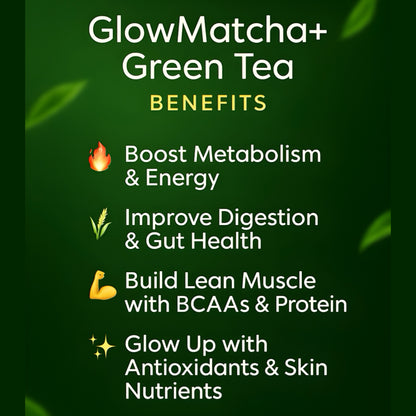 GlowMatcha+ 🍵 | Burn Fat 🔥 | Detox 🧼 | Boost Metabolism ⚡ | Curb Appetite ✨ | Zero Sugar 🚫🍬 | 100% Natural 🌿