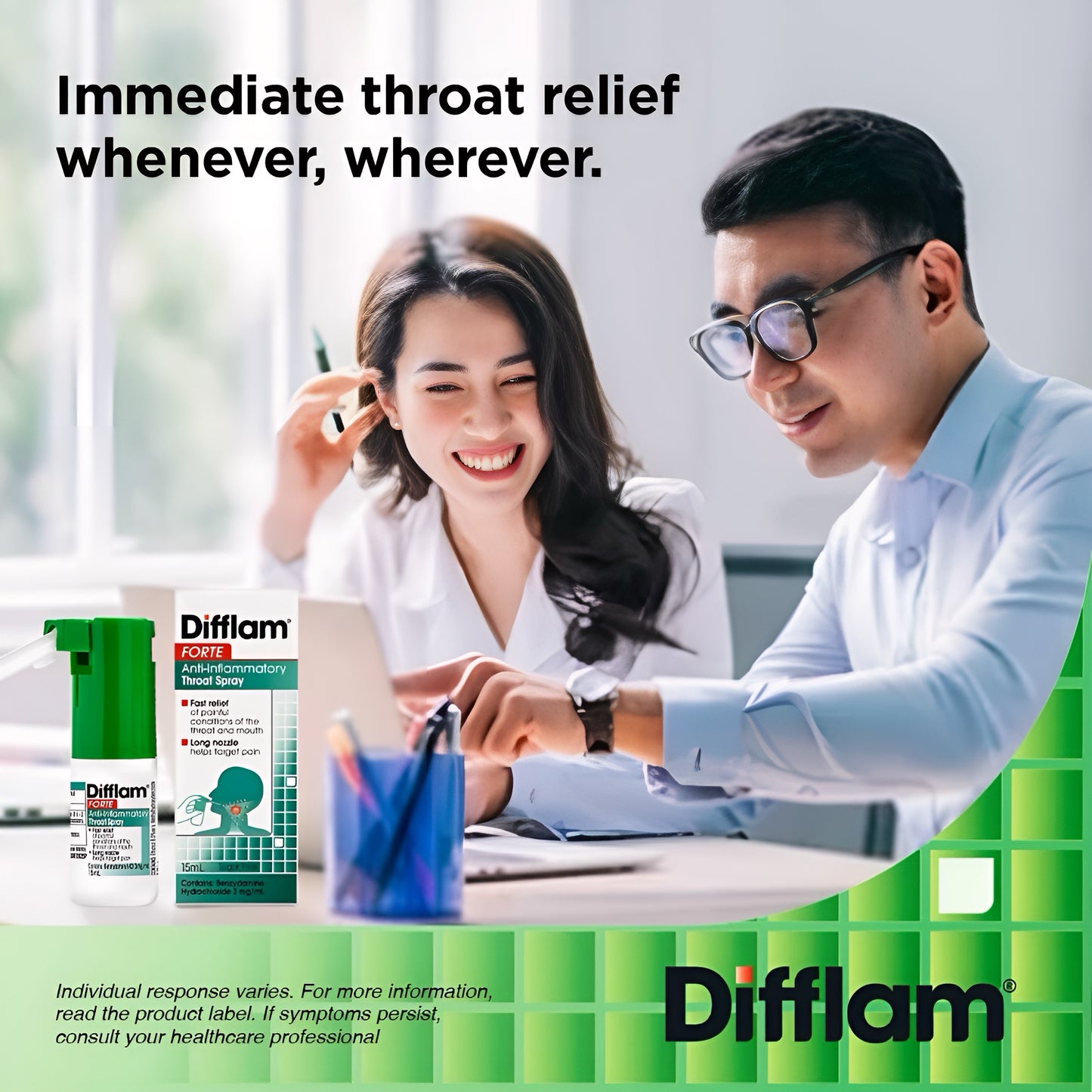 💨 Difflam Forte 15mL Spray | 🔥 Anti-Inflammatory | ⚡ Rapid Relief for Sore Throat & Mouth Pain