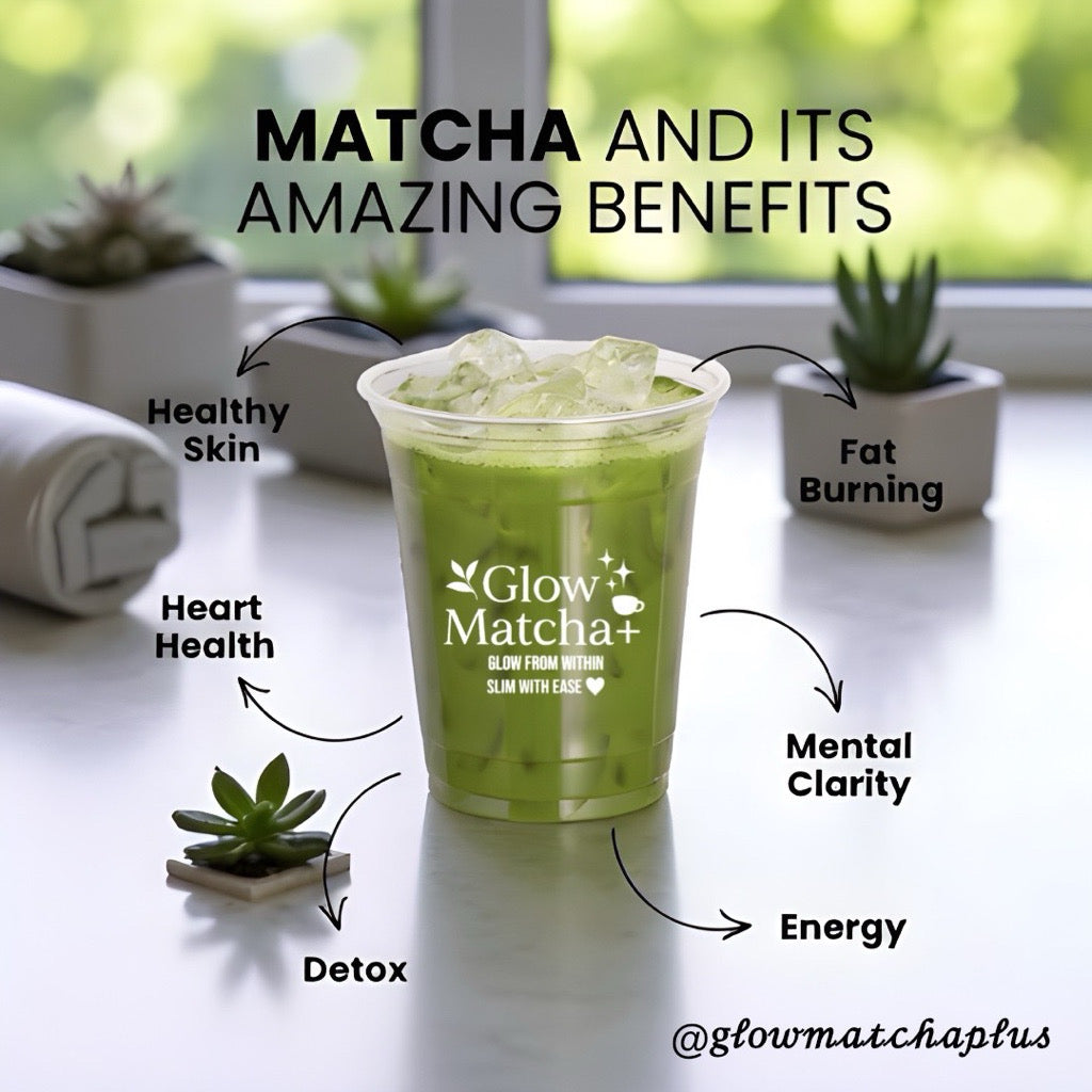 GlowMatcha+ 🍵 | Burn Fat 🔥 | Detox 🧼 | Boost Metabolism ⚡ | Curb Appetite ✨ | Zero Sugar 🚫🍬 | 100% Natural 🌿