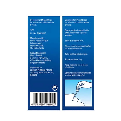 Iliadin Nasal Drops Classic 10ml – Fast Relief for Blocked Nose (6+ Years) & Adults