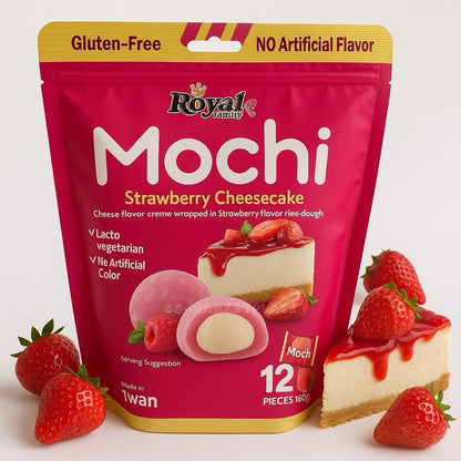 Royal Family Taiwan Mochi Cookies With Cocoa Chips 12pcs Snack Treats