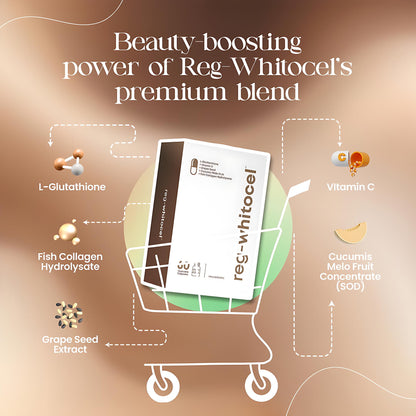 REG-WHITOCEL 60s | L-Glutathione + Collagen + Grape Seed + Vitamin C Antioxidant Supplement