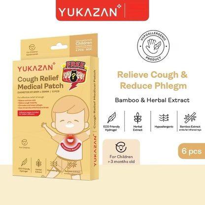 Yukazan Cough Relief Patch For Kids | Bamboo Herbal Extract Reduce Phlegm Fast
