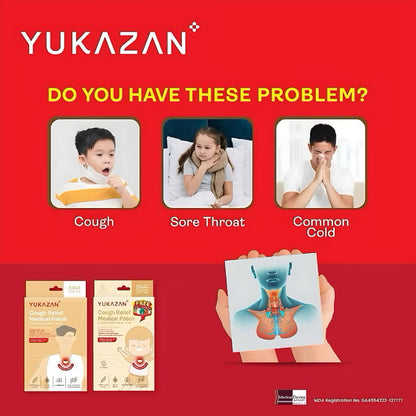 Yukazan Cough Relief Patch For Kids | Bamboo Herbal Extract Reduce Phlegm Fast