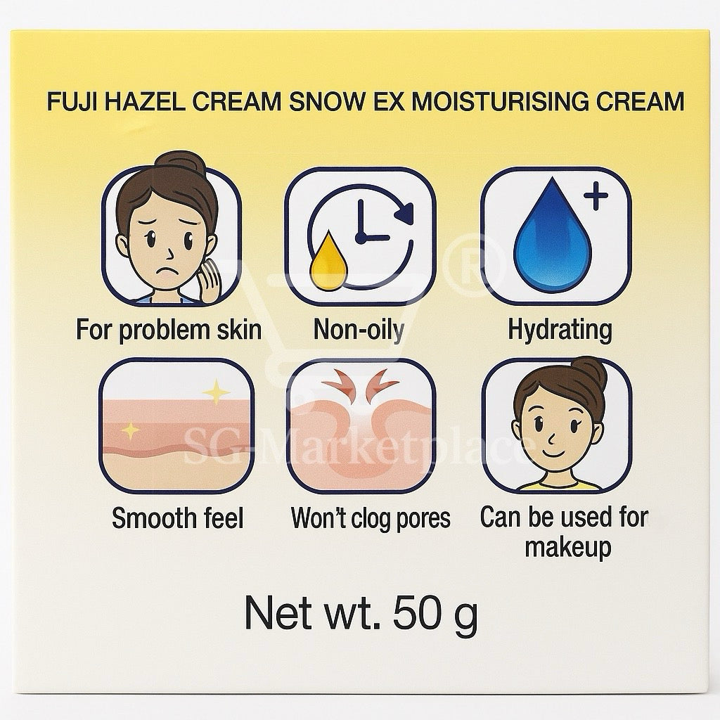 Hazel Cream Snow (50g) Whitening And Hydrating Moisturizer | Thailand Original