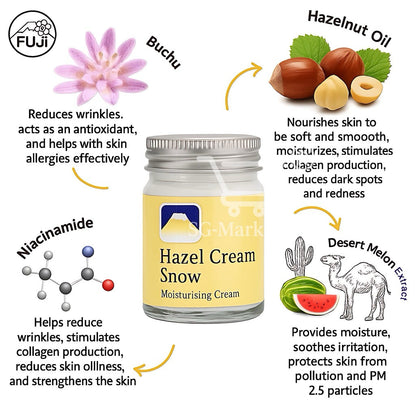Hazel Cream Snow (50g) Whitening And Hydrating Moisturizer | Thailand Original