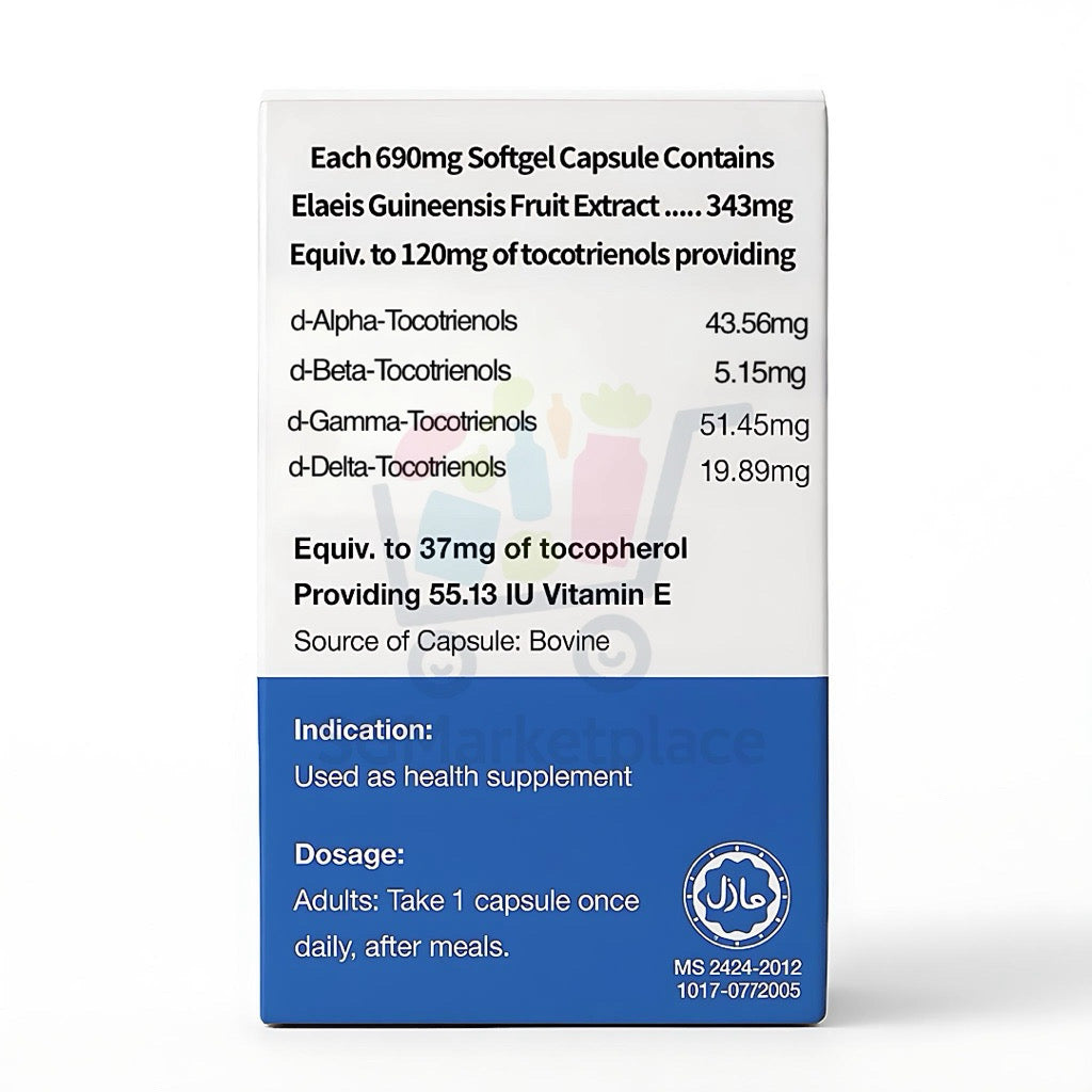 Tocopamin™ 120mg | 60 Softgels Heart Liver Brain Support Antioxidant Supplement