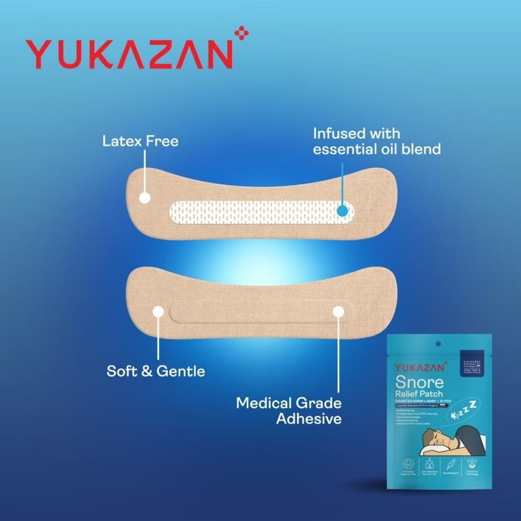 YUKAZAN Snore Relief Patch Lavender Oil | Reduce Snoring & Improve Sleep