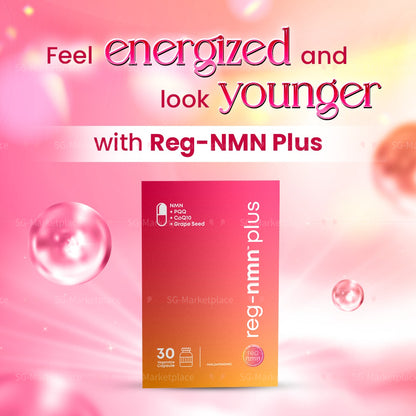 reg-nmn™ plus 30s | NMN + PQQ + CoQ10 + Grape Seed Extract| Anti-Aging & Energy Support