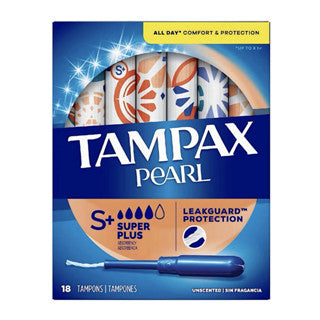Tampax Pearl Super Plus Tampon 1pc | LeakGuard Heavy Flow Protection | Unscented